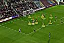Hearts came up against Livingston's yellow wall at Tynecastle Park