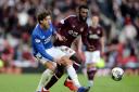 Beni Baningime in action for Hearts against Rangers