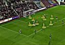 Hearts came up against Livingston's yellow wall at Tynecastle Park