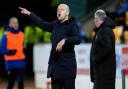 Hearts boss Steven Naismith gives out instructions duing the team's win at St Johnstone