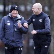Steven Naismith shares a laugh with assistant Frankie McAvoy