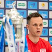 Lawrence Shankland speaks to the press ahead of Hearts' semi-final with Rangers