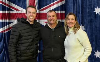 Calem Nieuwenhof's parents, Jason and Lyndal, visited Scotland in December